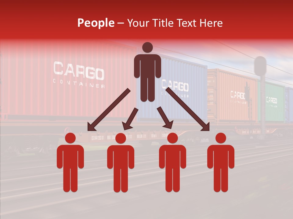 Flatcars Yard Shipping PowerPoint Template