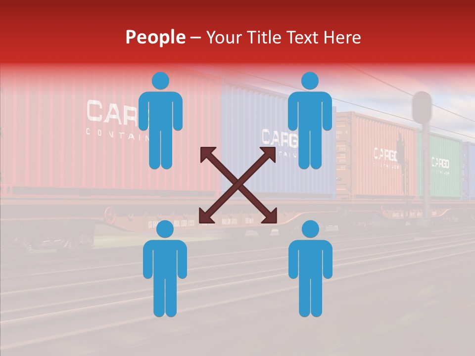 Flatcars Yard Shipping PowerPoint Template