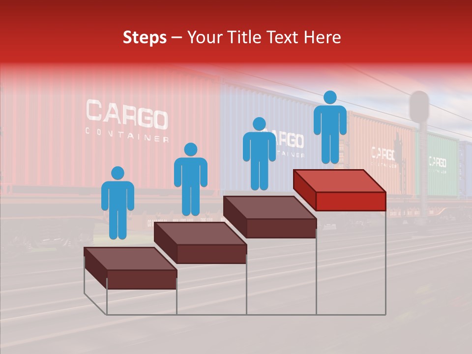 Flatcars Yard Shipping PowerPoint Template