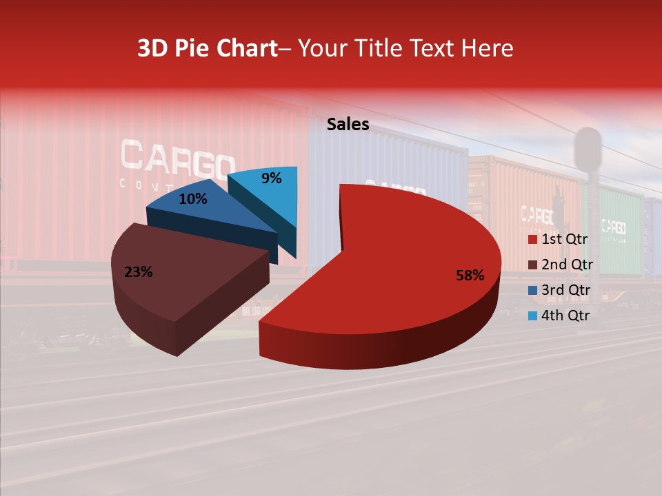 Flatcars Yard Shipping PowerPoint Template