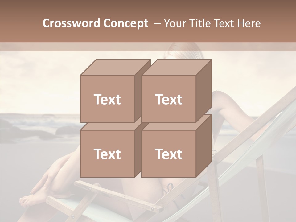 Beach Woman Legs PowerPoint Template