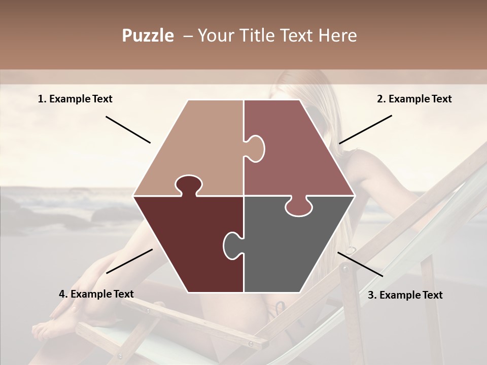 Beach Woman Legs PowerPoint Template