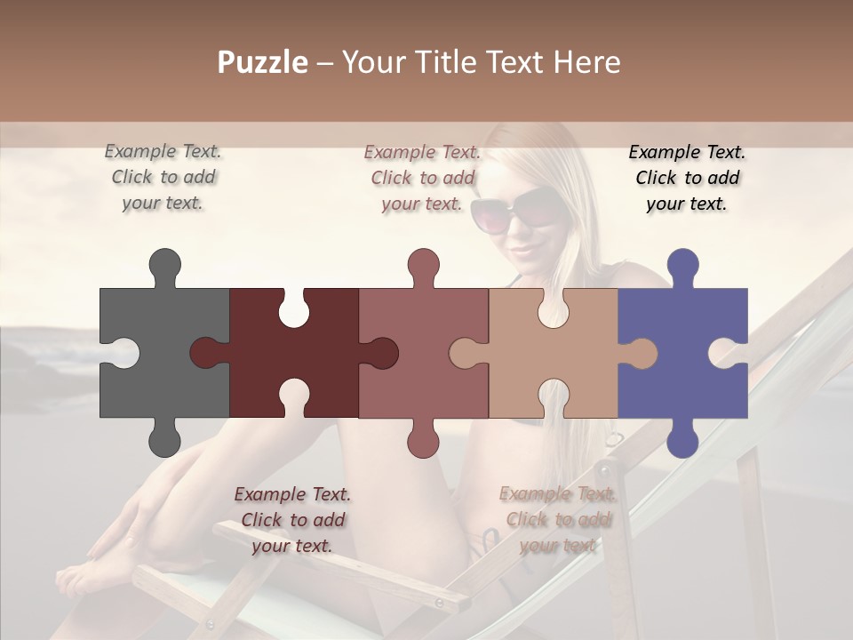 Beach Woman Legs PowerPoint Template