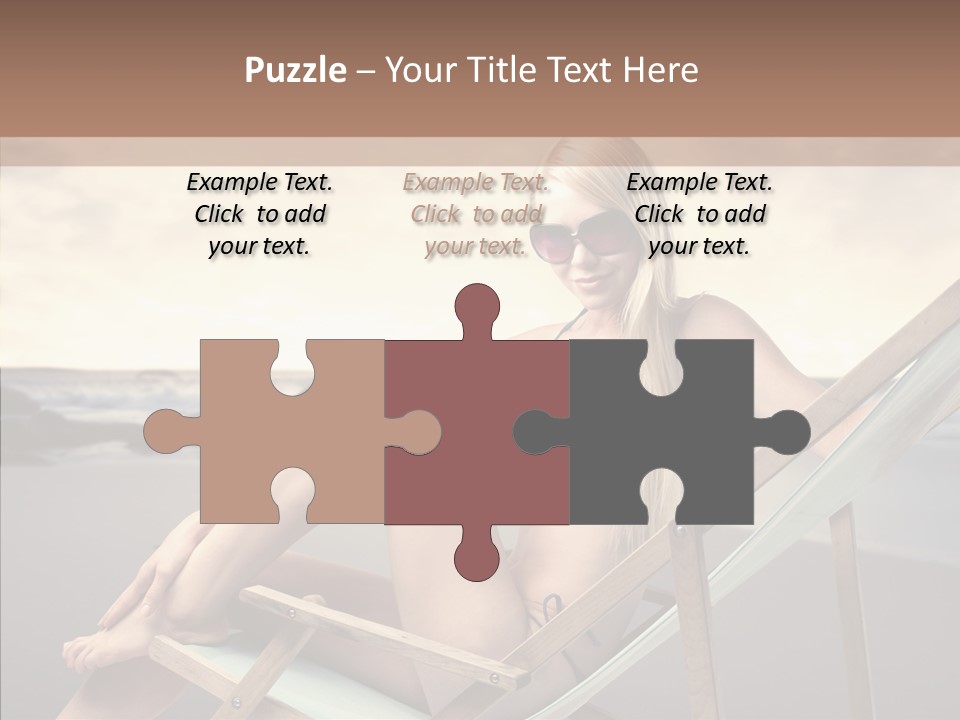 Beach Woman Legs PowerPoint Template