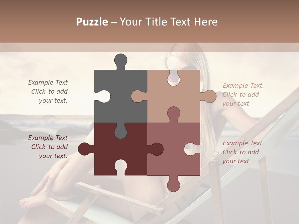 Beach Woman Legs PowerPoint Template