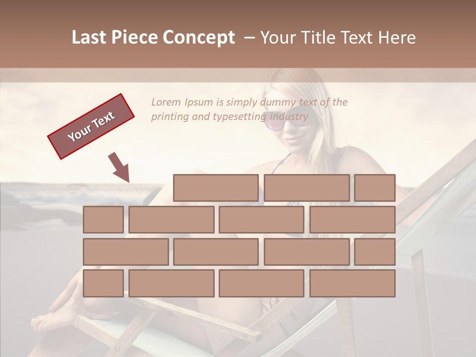 Beach Woman Legs PowerPoint Template