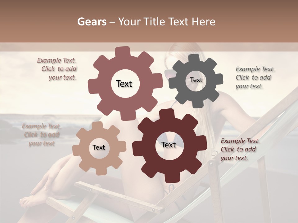 Beach Woman Legs PowerPoint Template