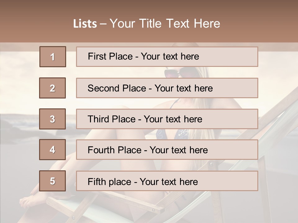 Beach Woman Legs PowerPoint Template