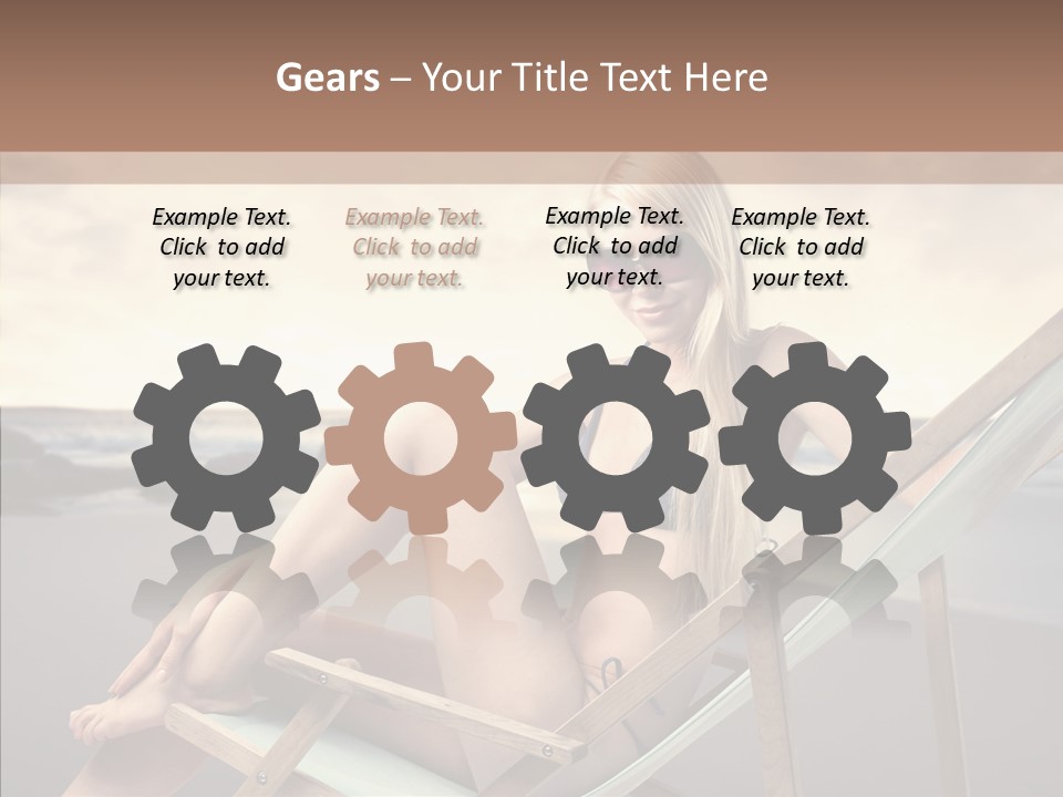 Beach Woman Legs PowerPoint Template