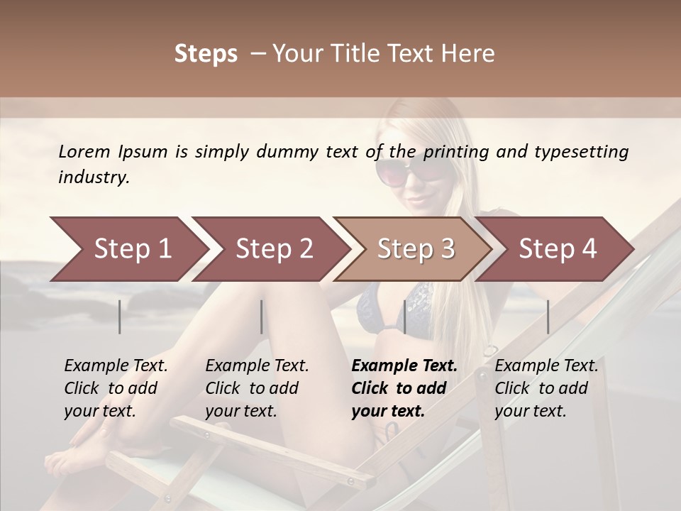 Beach Woman Legs PowerPoint Template