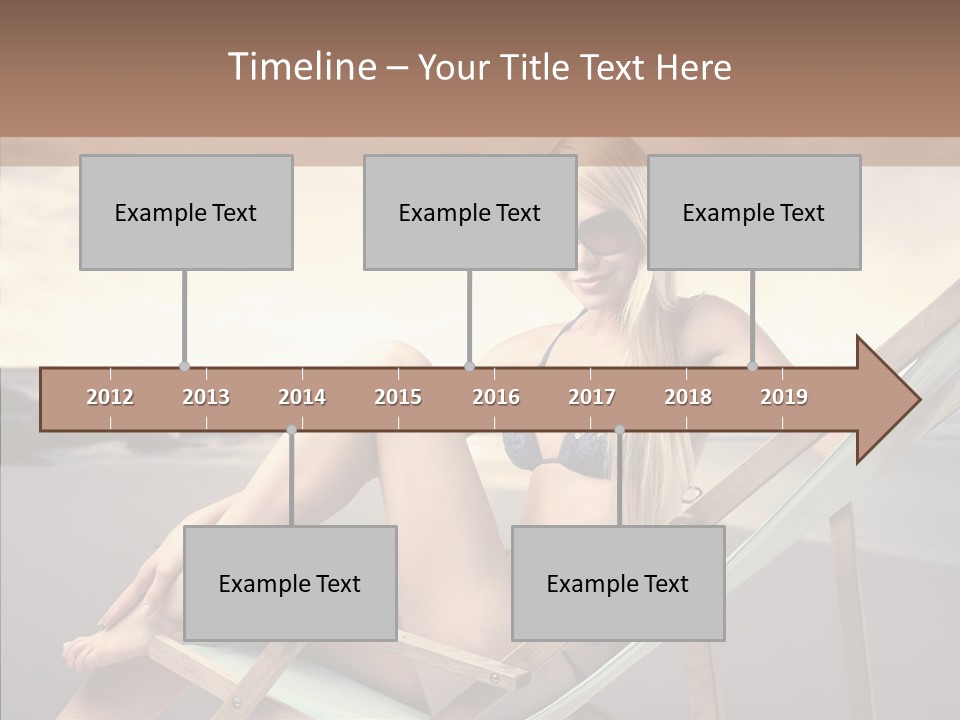 Beach Woman Legs PowerPoint Template