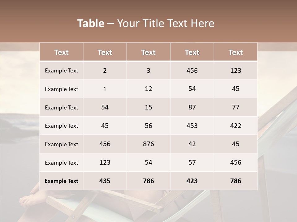 Beach Woman Legs PowerPoint Template