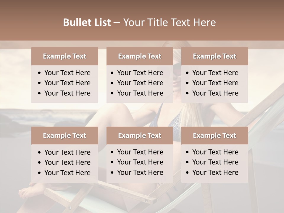 Beach Woman Legs PowerPoint Template