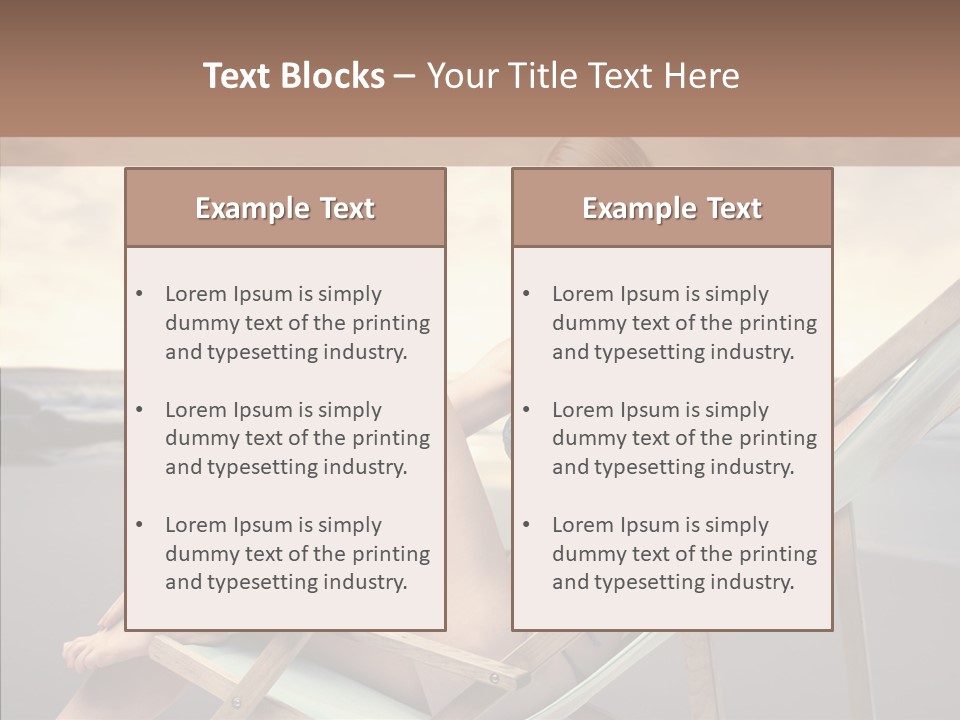 Beach Woman Legs PowerPoint Template