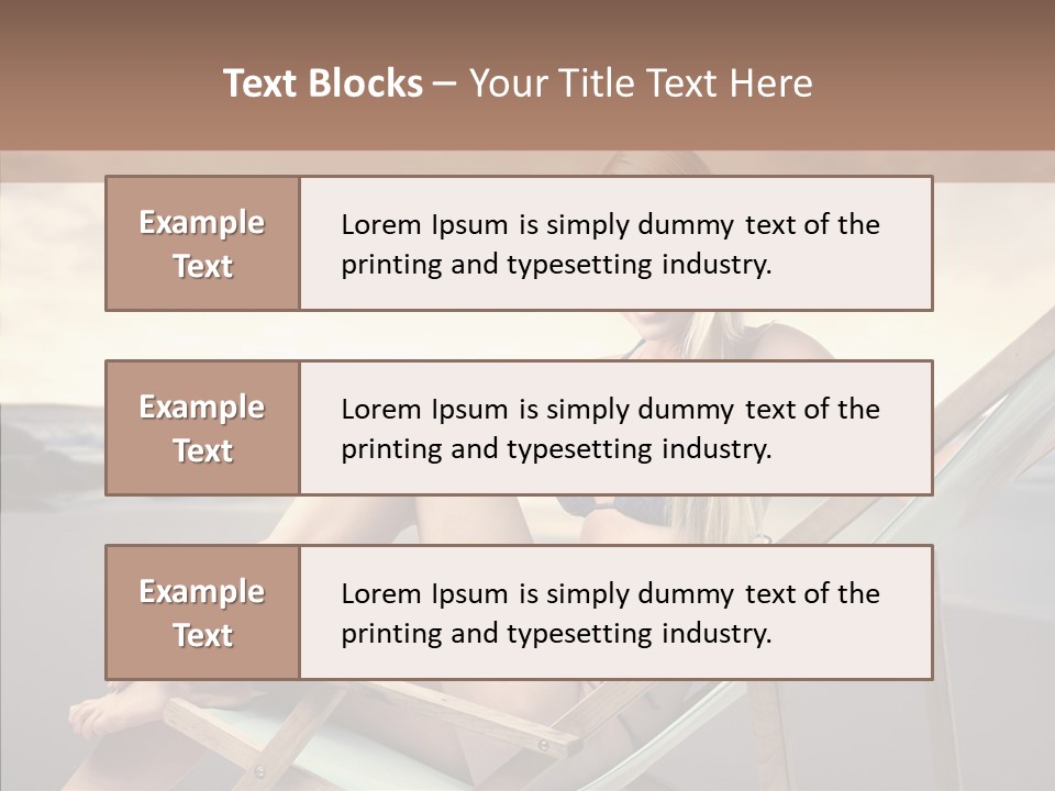 Beach Woman Legs PowerPoint Template