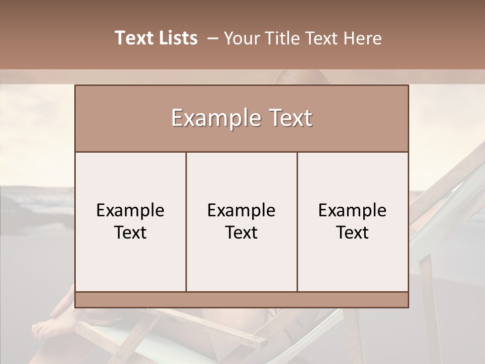 Beach Woman Legs PowerPoint Template