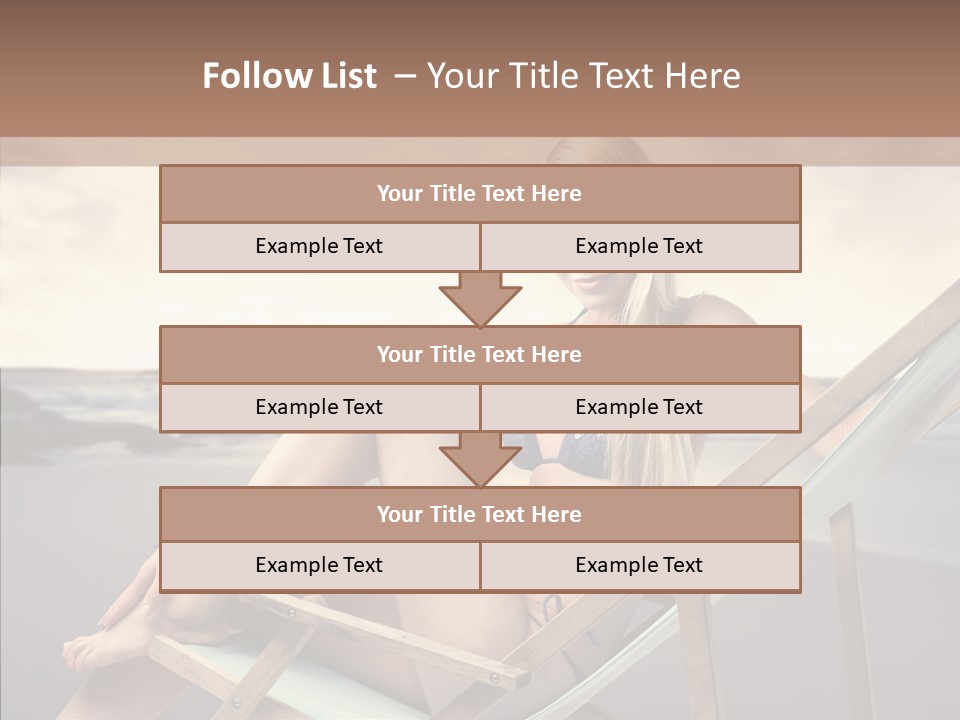 Beach Woman Legs PowerPoint Template