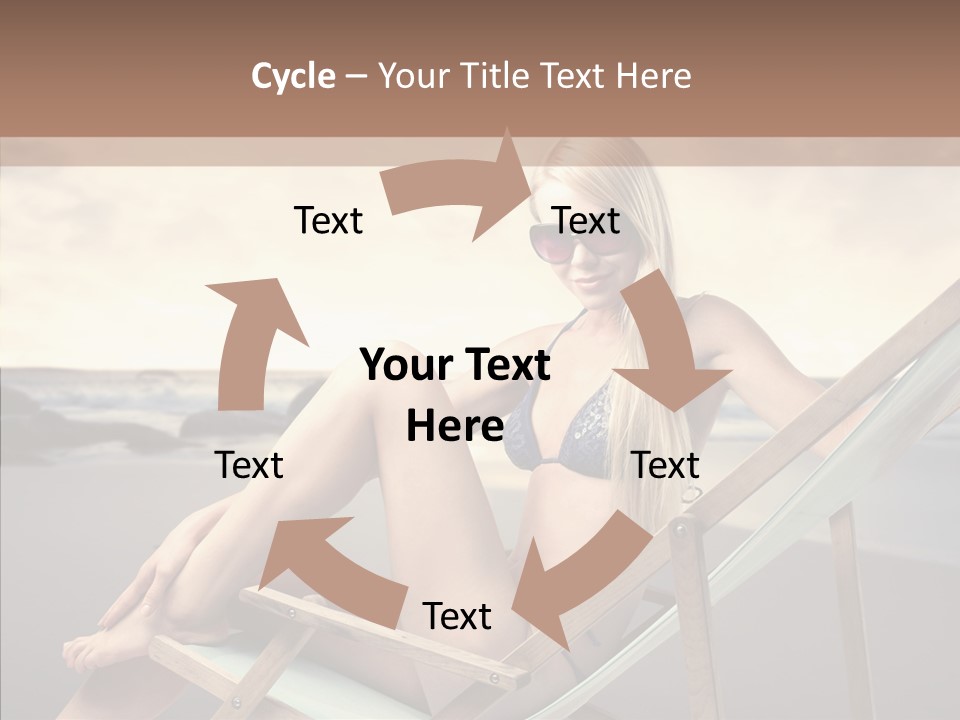 Beach Woman Legs PowerPoint Template