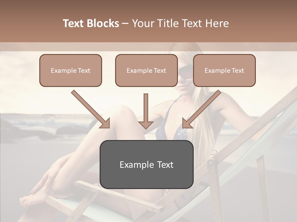 Beach Woman Legs PowerPoint Template