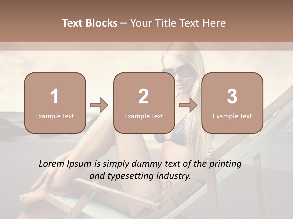 Beach Woman Legs PowerPoint Template