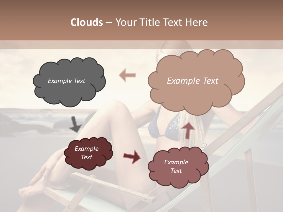 Beach Woman Legs PowerPoint Template