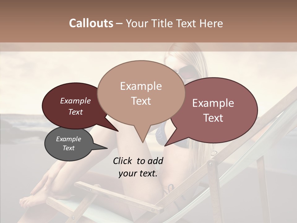 Beach Woman Legs PowerPoint Template