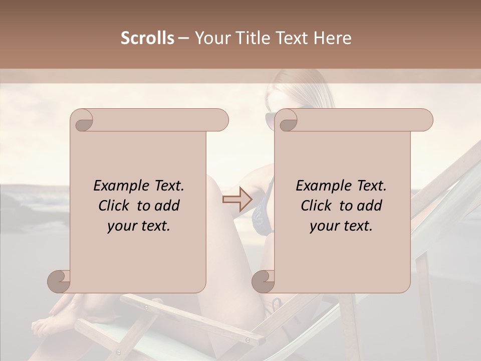 Beach Woman Legs PowerPoint Template