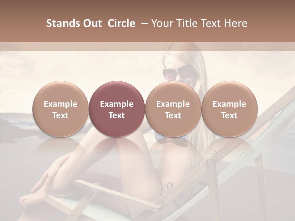 Beach Woman Legs PowerPoint Template