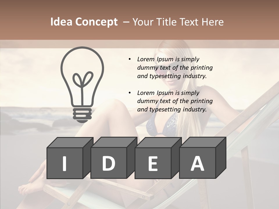 Beach Woman Legs PowerPoint Template