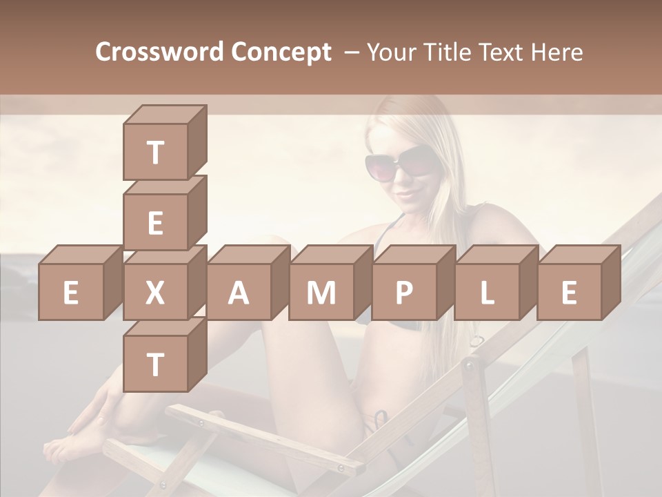 Beach Woman Legs PowerPoint Template