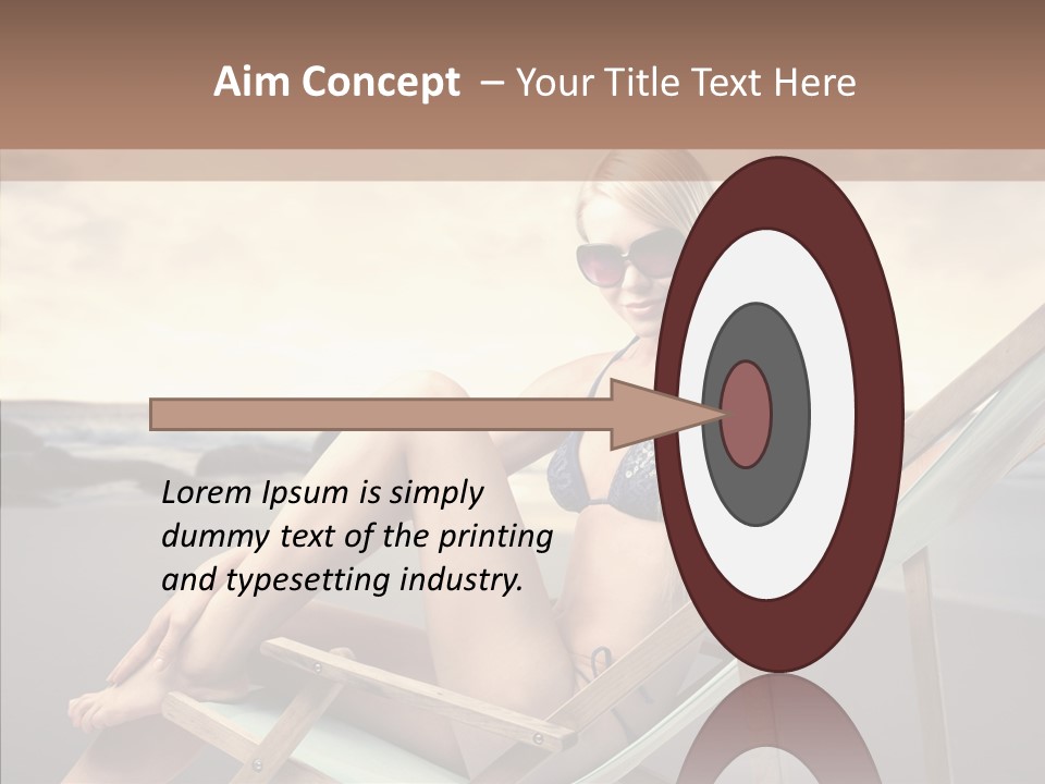 Beach Woman Legs PowerPoint Template