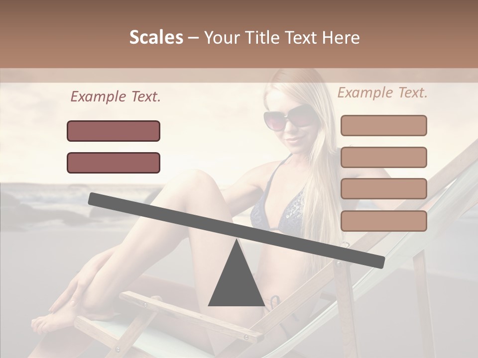 Beach Woman Legs PowerPoint Template