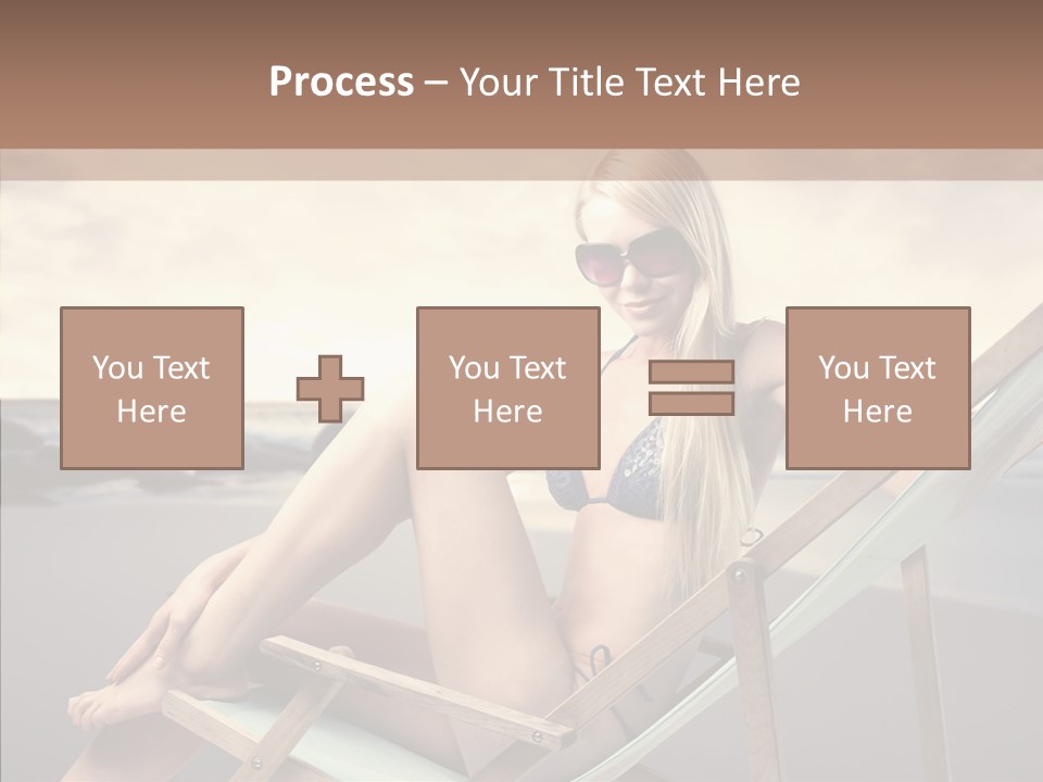 Beach Woman Legs PowerPoint Template