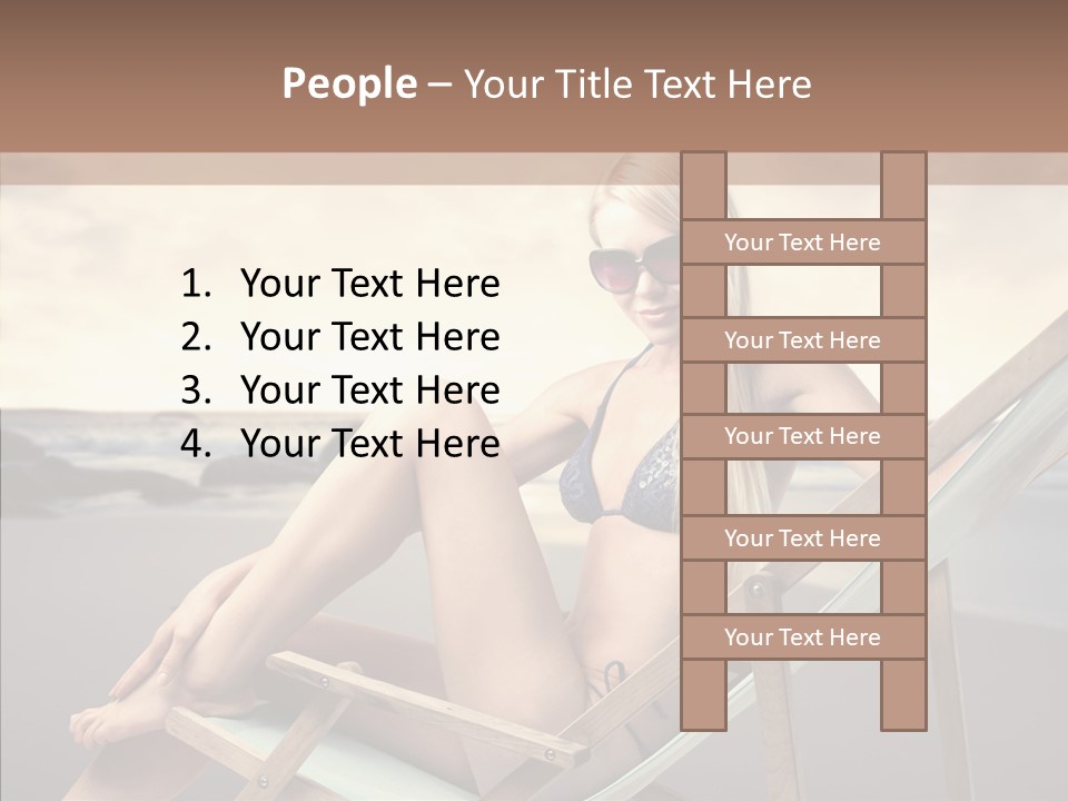 Beach Woman Legs PowerPoint Template