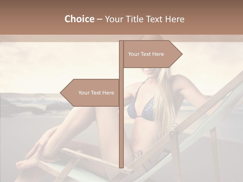 Beach Woman Legs PowerPoint Template