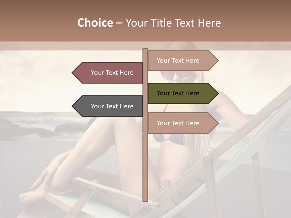 Beach Woman Legs PowerPoint Template