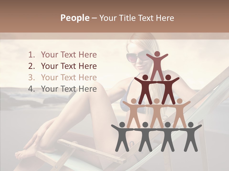 Beach Woman Legs PowerPoint Template