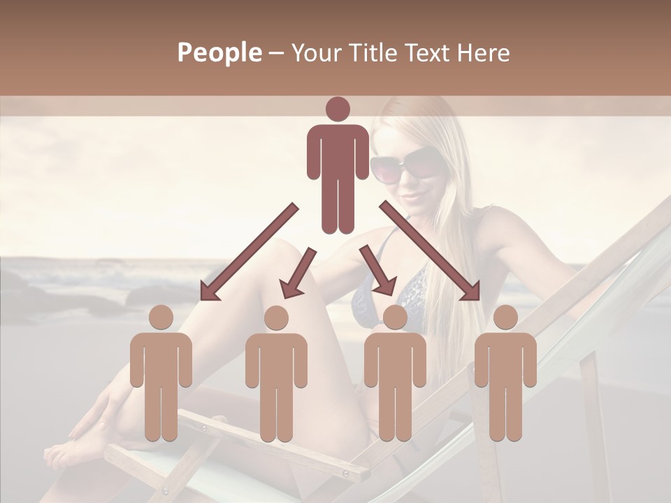 Beach Woman Legs PowerPoint Template