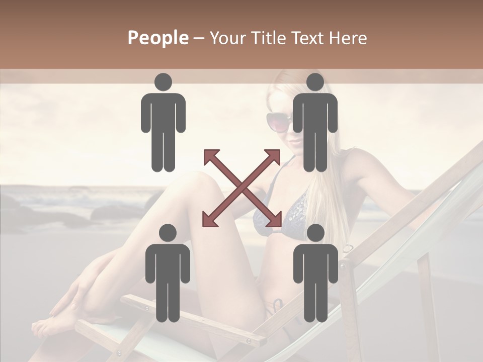 Beach Woman Legs PowerPoint Template