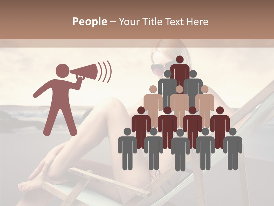 Beach Woman Legs PowerPoint Template