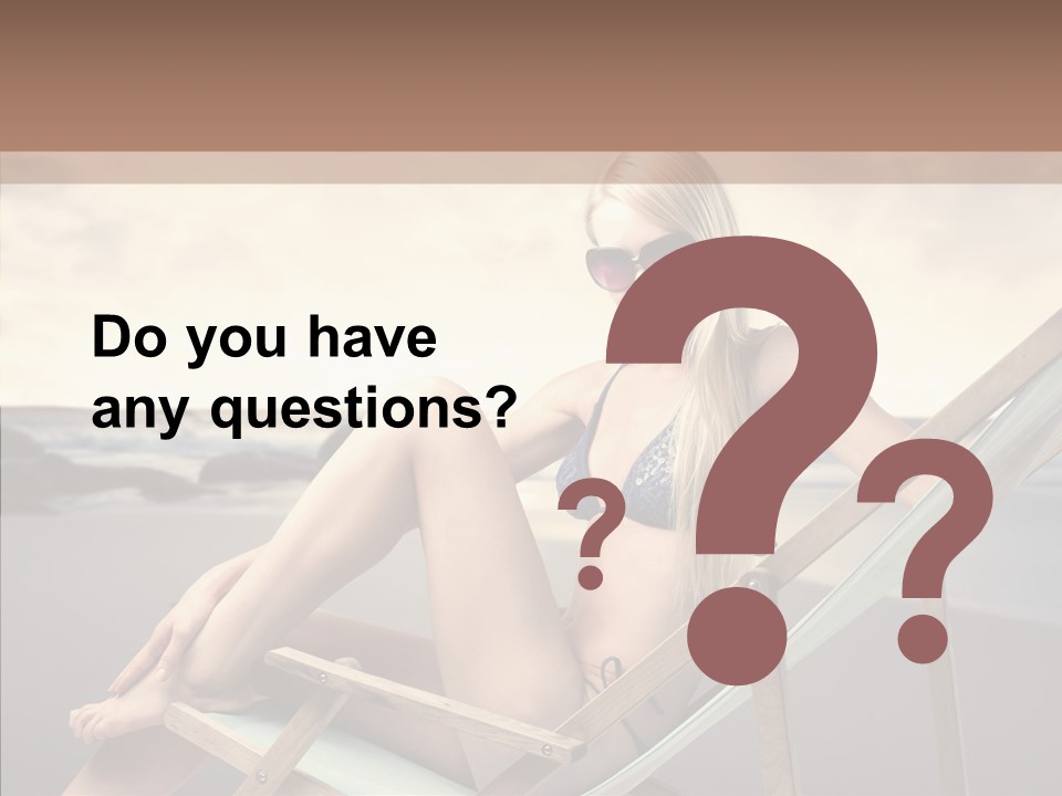 Beach Woman Legs PowerPoint Template