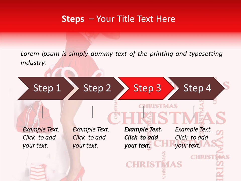 Young Holiday Happy PowerPoint Template