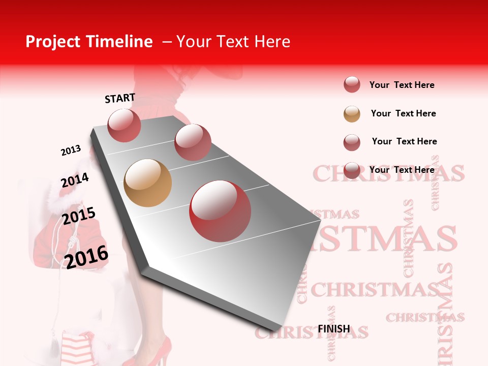 Young Holiday Happy PowerPoint Template