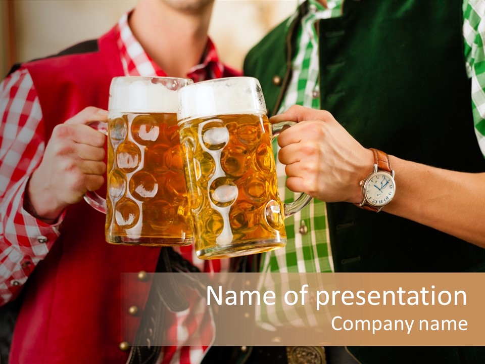 Bierglas Restaurant Wirtshaus PowerPoint Template