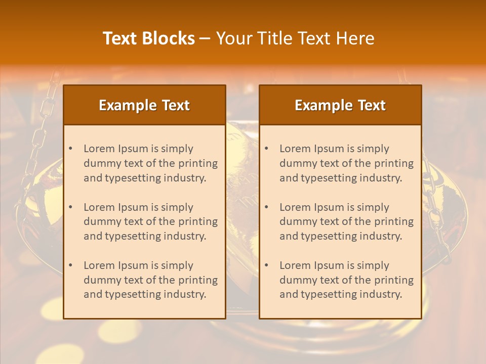Cast Economic Wood PowerPoint Template