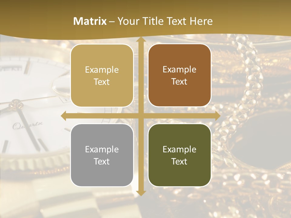 Oro Sterline Collana PowerPoint Template
