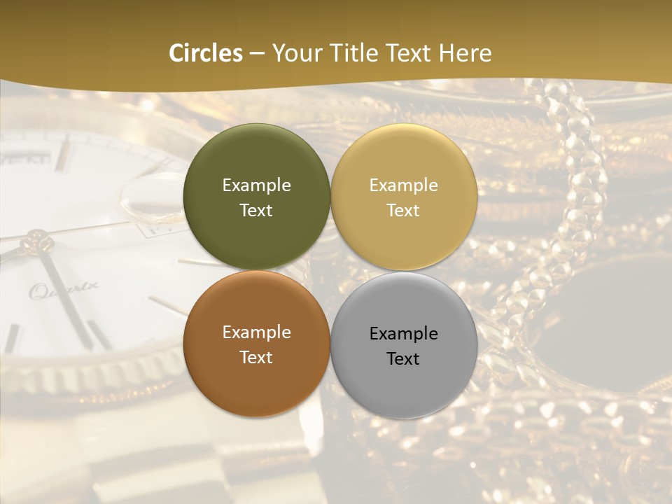 Oro Sterline Collana PowerPoint Template