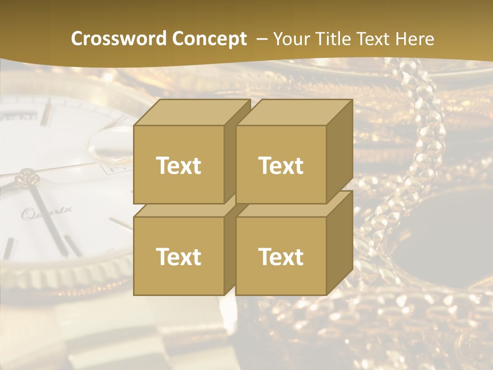 Oro Sterline Collana PowerPoint Template
