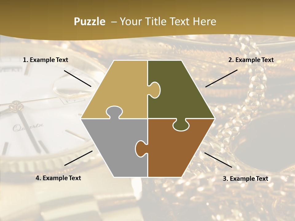 Oro Sterline Collana PowerPoint Template