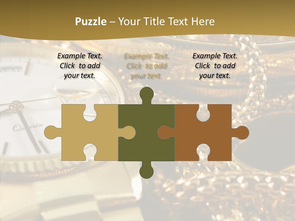 Oro Sterline Collana PowerPoint Template